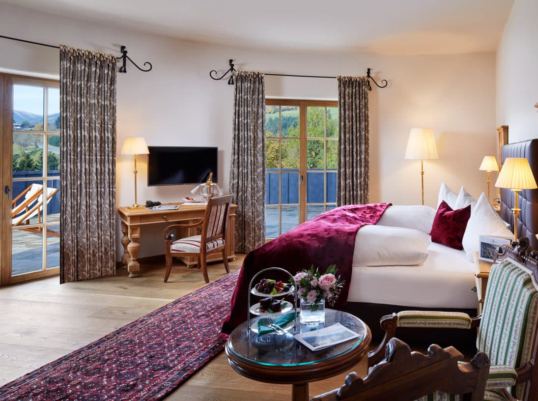 Zimmer mit Aussicht im Hotel Schloss Mittersill