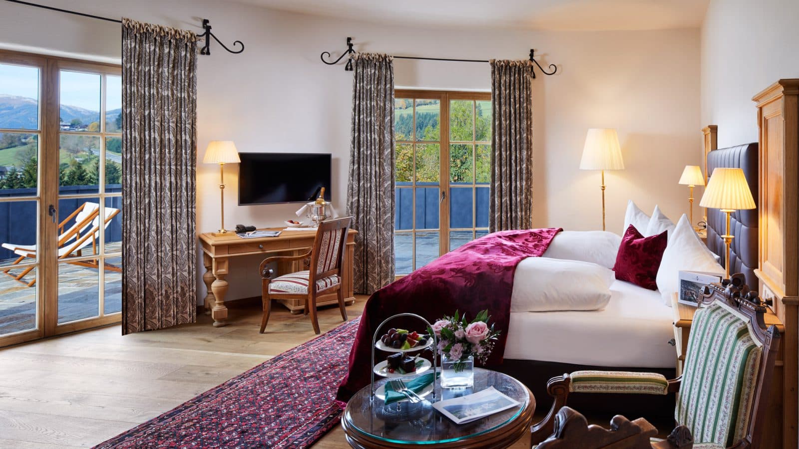 Zimmer mit Aussicht im Hotel Schloss Mittersill